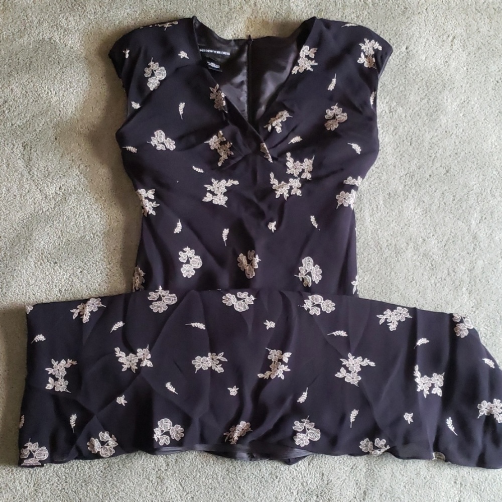 EUC Jones New York Sz 10 black/tan dress